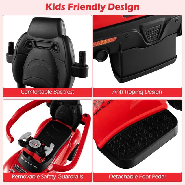 Thumbnail 6 de INFANS Licensed Toyota Ride-On Push Car (3-in-1) for Toddlers with Music & Storage, Red