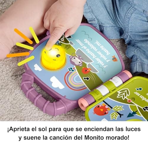 Detalle de Fisher-Price Libro de cuentos musical del Monito morado JFN09 (luces y sonidos en castellano)