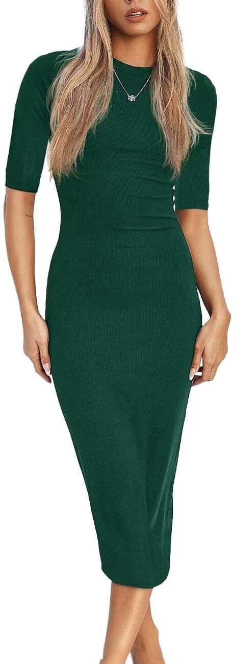 Imagen de LACOZY Short Sleeve Bodycon Midi Dress ๐ en OfertitasTOP