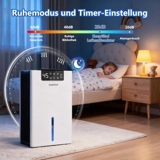 Thumbnail 6 de KeepGlad 2800ml Luftentfeuchter leise 28dB