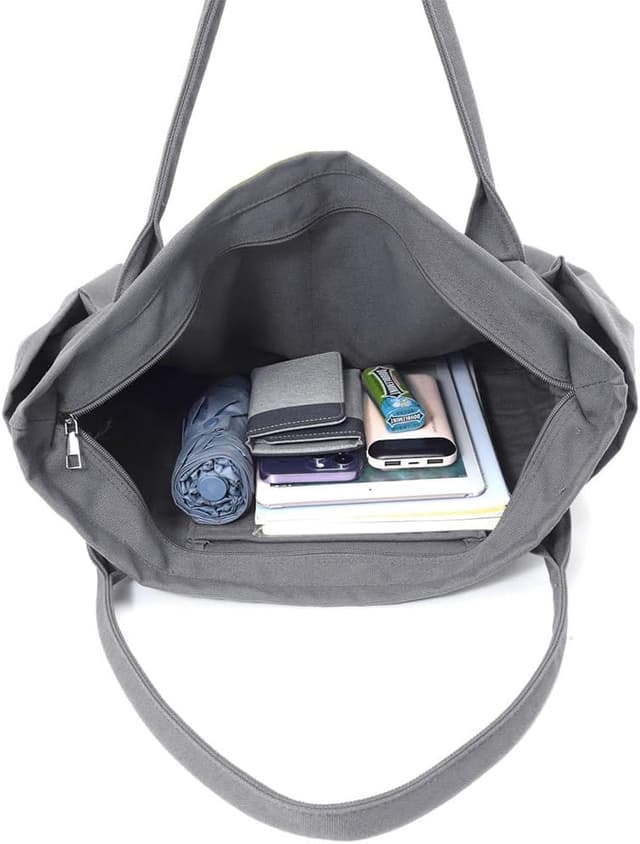 Thumbnail 6 de Große Canvas Tote Bag 45x34x15 cm