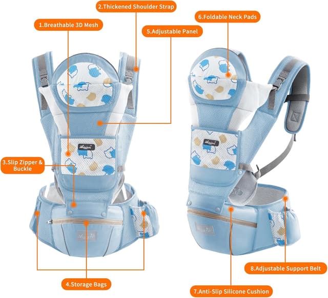 Thumbnail 2 de IULONEE Multifunction Baby Carrier Hip Seat