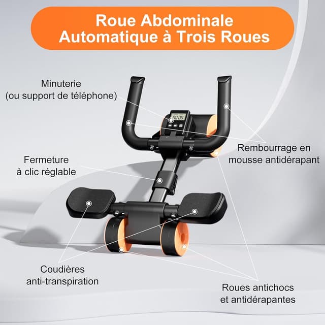 Thumbnail 4 de Bnlei Roue Abdominale à Rebond Automatique et Roues Abdominaux