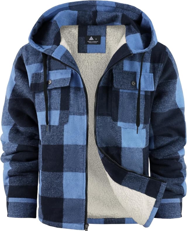 Thumbnail 5 de SCODI Men's Flannel Sherpa-Lined Jacket