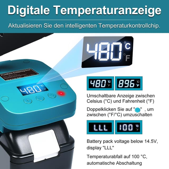 Detalle de Makita 18V kabelloser Lötkolben 60W