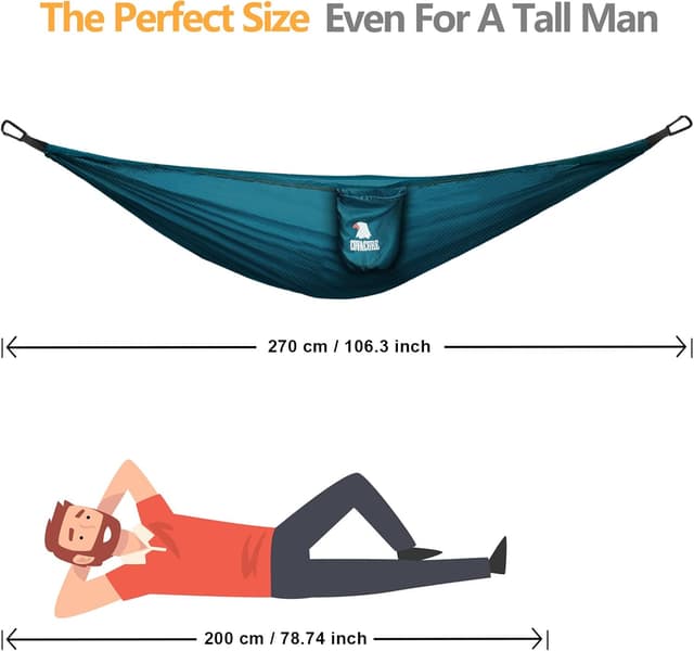 Detalle de COVACURE Camping Hammock 270 x 150cm