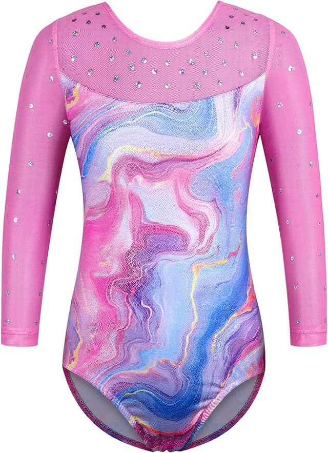 Detalle de ZNYUNE Gymnastik-Trikot für Mädchen mit Pailletten