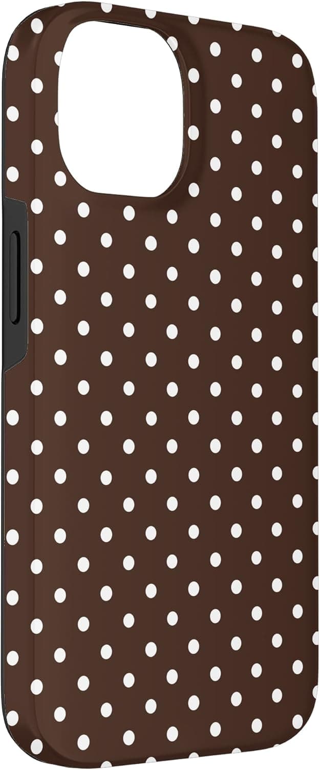 Detalle de Coque iPhone 14 à pois marron