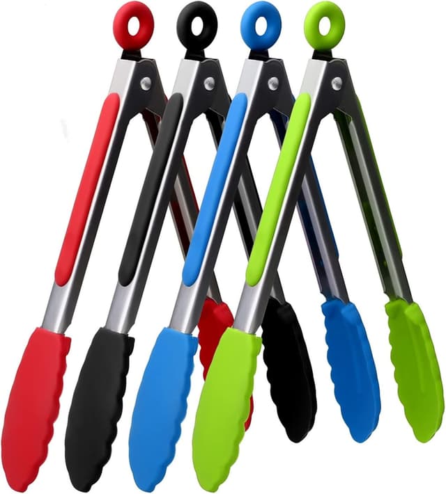 Detalle de ZHIYE 9” Kitchen Tongs 4-Pack