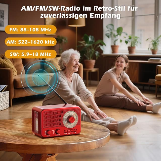 Detalle 2 de Radio transistor vintage Style rétro AM FM SW USB