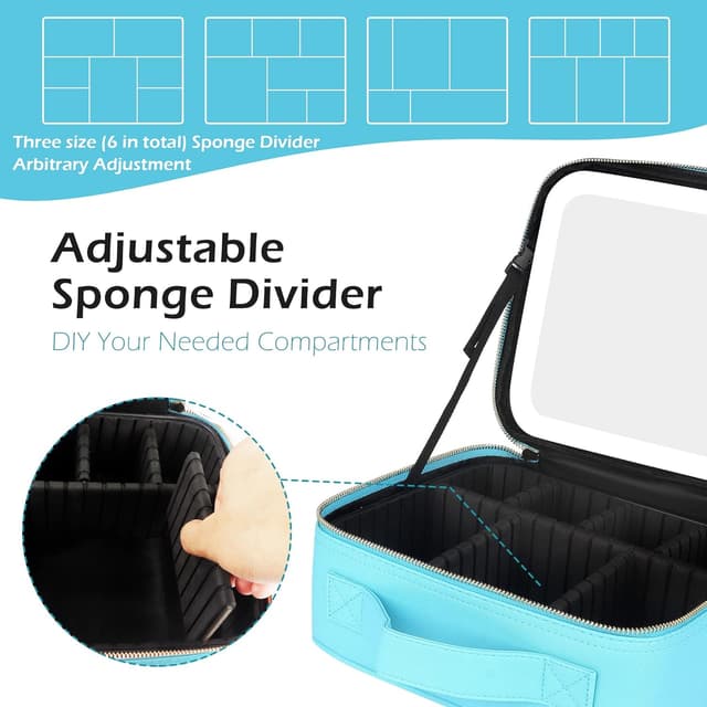 Thumbnail 3 de MOMIRA Travel Makeup Bag with Lighted Mirror 2000mAh