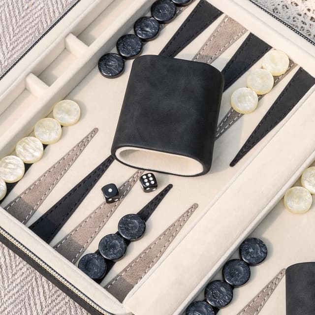Detalle 2 de Jeu de backgammon Lingle 23,9 cm