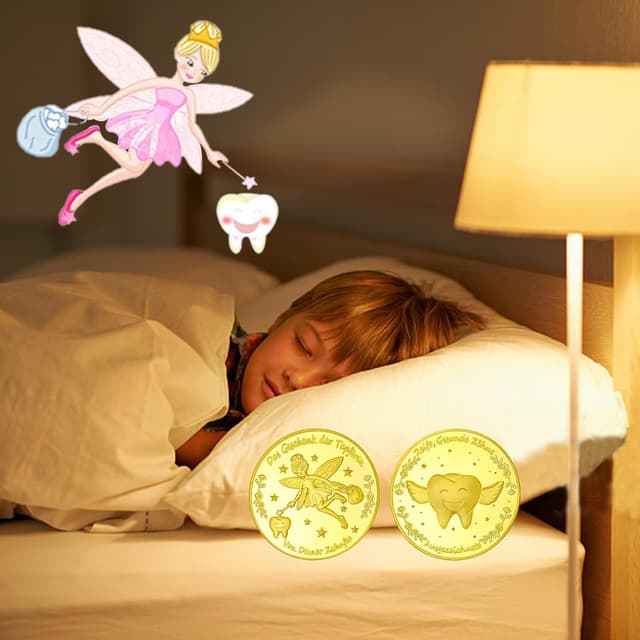 Thumbnail 6 de VEEKAY 10 Stück Zahnfee-Münzen (Goldfee) – Souvenir & Belohnung für verlorene Milchzähne