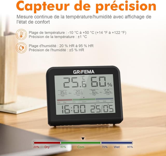 Thumbnail 2 de GRIFEMA GA2901B termometro igrometro 3,6