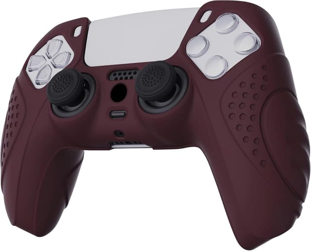 Thumbnail 6 de eXtremeRate PlayVital Guardian Edition Wine Red silicone case cover for PS5 controller