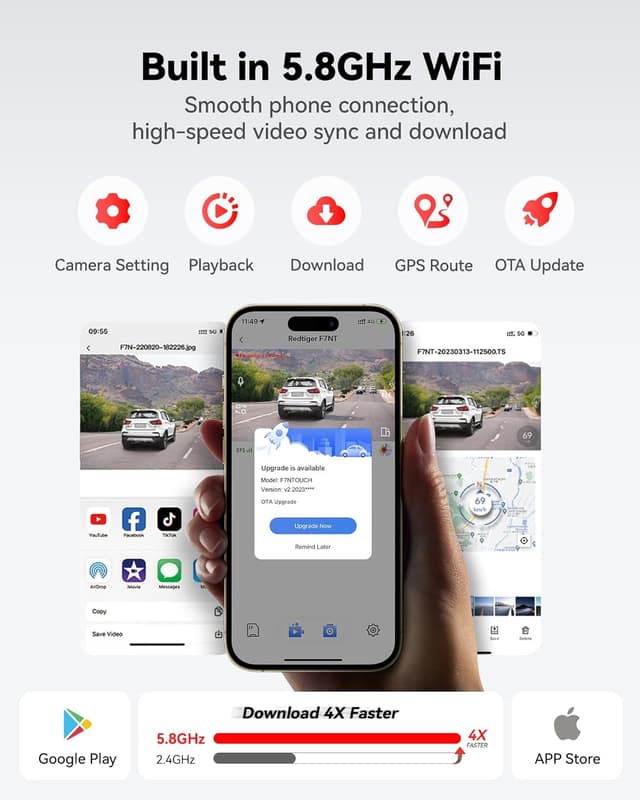 Detalle 2 de REDTIGER F7N Touch 4K Dash Cam