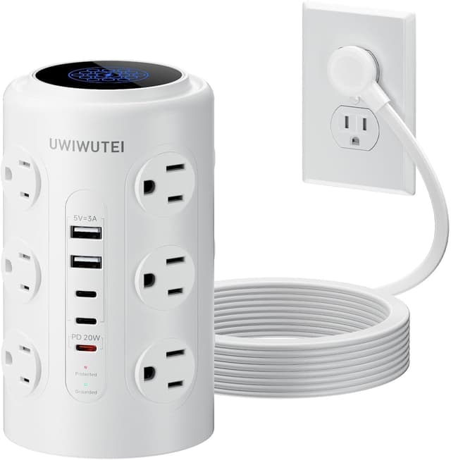 Thumbnail 5 de Tower Power Strip Surge Protector 16 Outlets