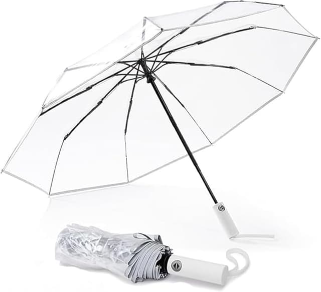 Imagen de Defresit 38.6" Clear Folding Umbrella en OfertitasTOP