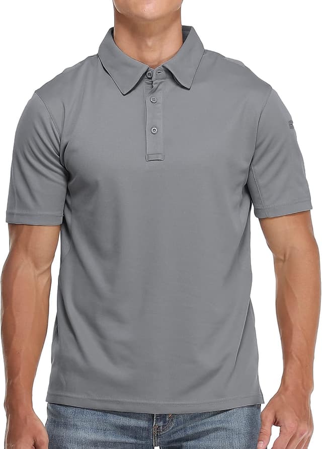 Thumbnail 6 de MIER Men’s Outdoor Performance Tactical Polo Shirts (Short & Long Sleeve), Moisture-Wicking