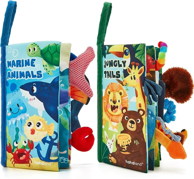 Detalle de hahaland Crinkle Cloth Books 2-Pack for Babies