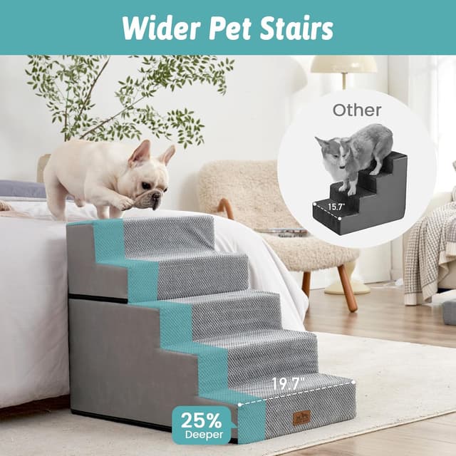 Thumbnail 2 de COZY KISS Wide Dog Stairs Pet Steps
