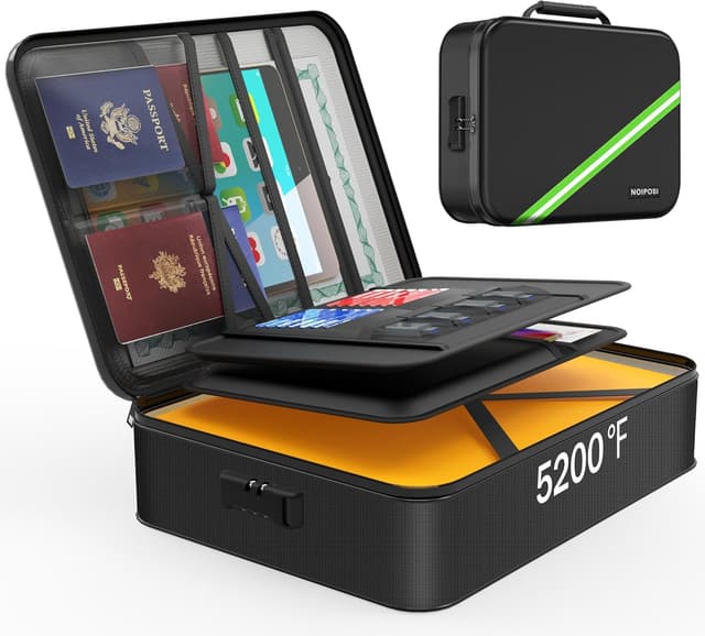 Detalle de Noiposi Feuerfeste Dokumententasche 5200℉