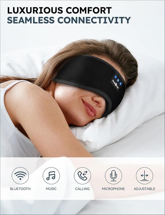 Detalle 2 de MUSICOZY Sleep Headphones Bluetooth 5.4