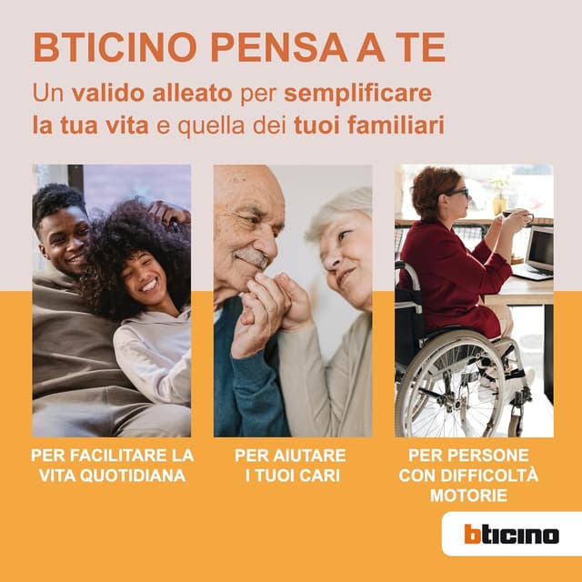 Detalle 2 de BTicino N4402N Dimmer a manopola resistivo 500 W con deviatore, bianco