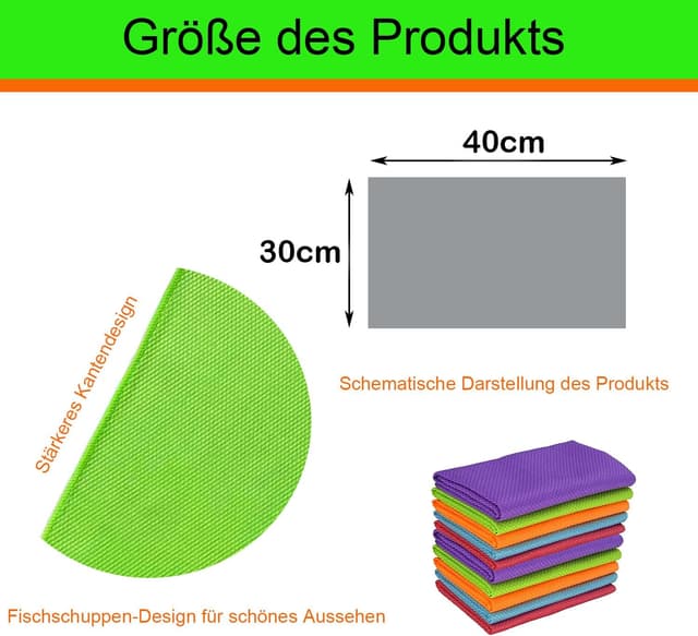 Detalle 2 de Mikrofaser Putztücher 10er Set 40x30 cm