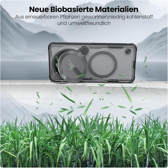 Detalle de Nillkin Hülle für Xiaomi 15 Ultra mit MagSafe, Kameraschutz und verstellbarem Ständer (TPU+PC) – Schwarz