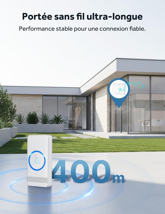 Thumbnail 1 de AVANTEK 400M sonnette sans fil 🔔