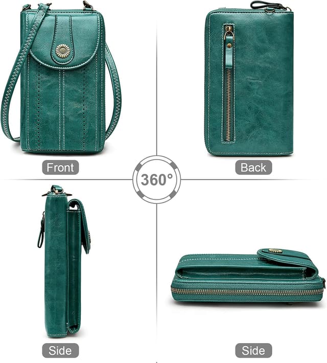 Thumbnail 6 de S-ZONE Pn21b017 portamonete/portacellulare da donna con blocco RFID e tracolla staccabile