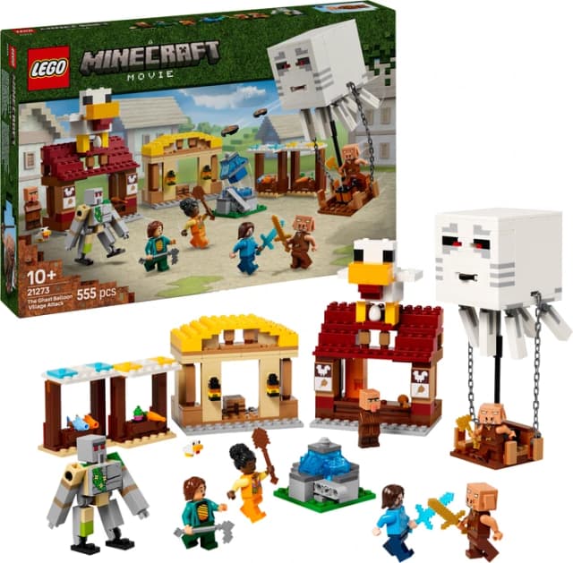 Thumbnail 7 de LEGO Minecraft Angriff des Ghast-Ballons 21273 – Dorfplatz mit Verteidigung & fliegendem Ghast-Ballon
