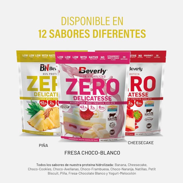 Thumbnail 7 de Beverly ZERO DELICATESSE | 1 Kg | Proteína Whey 🍍 Sabor Piña