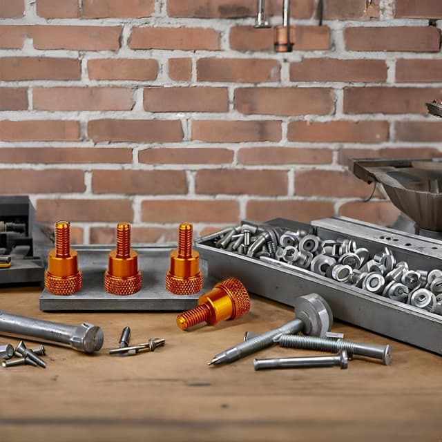 Thumbnail 6 de PrecisionGeek M6×10mm Orange Knurled Thumb Screws