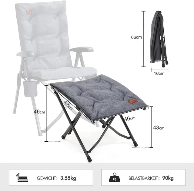 Detalle de EVER ADVANCED Fußhocker 47 cm Höhe