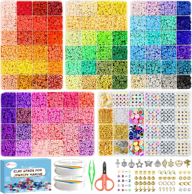 Imagen de Fournine 18000 Pcs Clay Beads Bracelet Kit en OfertitasTOP