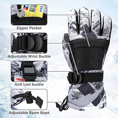 Thumbnail 4 de Ski Gloves Warmest Waterproof Snow Gloves