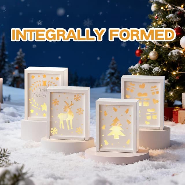 Detalle 2 de OneNine Silikonformen Gießformen Weihnachten (5-teilig) für Kerzen, Anhänger & mehr in Geschenkbox