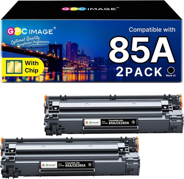 Detalle de GPC Image 85A Toner for HP 85A CE285A Black 2-Pack