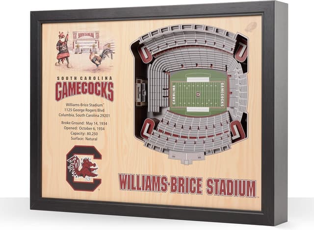 Detalle de YouTheFan NCAA 25-Layer StadiumView Wall Art (25.5 in x 19.5 in)