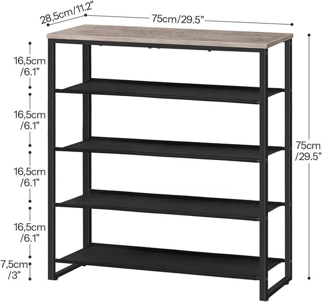 Thumbnail 2 de HOOBRO Zapatero 5 niveles 75x28,5x75 cm