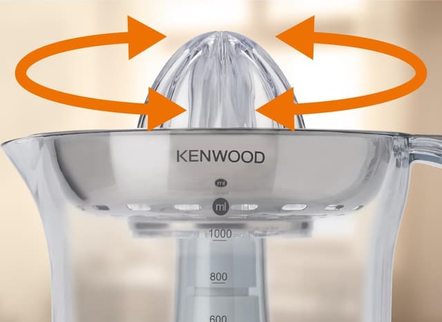 Detalle 2 de Kenwood JE290A spremiagrumi elettrico con caraffa da 1L e rotazione destra/sinistra (40 W) – Bianco