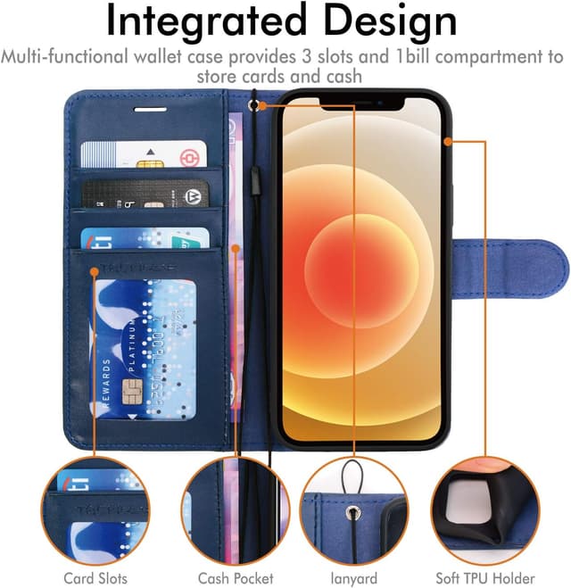Detalle 2 de TECHGEAR iPhone 12 leather wallet case
