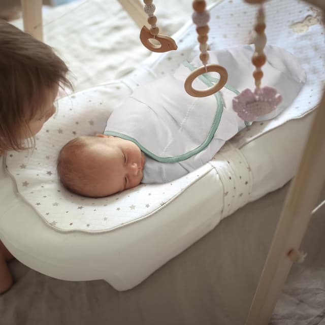 Detalle 2 de GLLQUEN BABY Swaddles Wickel-/Pucksack für Babys 0–3 Monate, 100% Bio-Baumwolle, Oeko-Tex, 3er Pack (Graugrün)