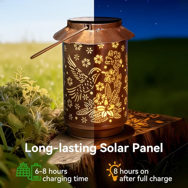 Thumbnail 6 de Hopexy Hummingbird Solar Lantern Outdoor Hanging Lights (2 Pack)