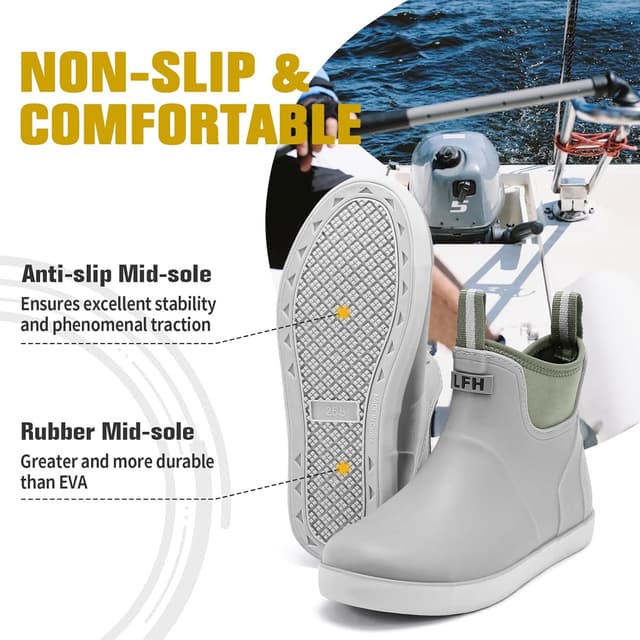 Detalle 2 de CKWLXQY Men's Deck Boots 🚶