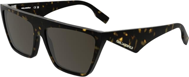Detalle de KARL LAGERFELD occhiali da sole unisex: montatura rettangolare XL con design geometrico