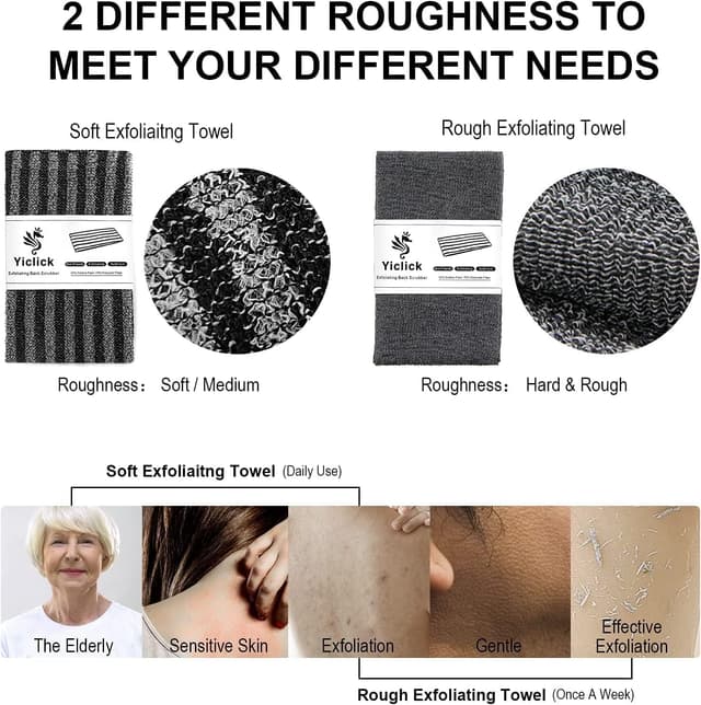 Thumbnail 3 de Yiclick Exfoliating Body Scrubber back washcloth