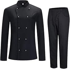 Imagen de Misemiya 8501-8312 Veste et pantalon chef Small noir en OfertitasTOP